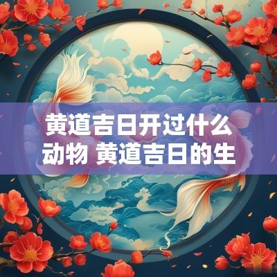 黄道吉日开过什么动物 黄道吉日的生肖动物