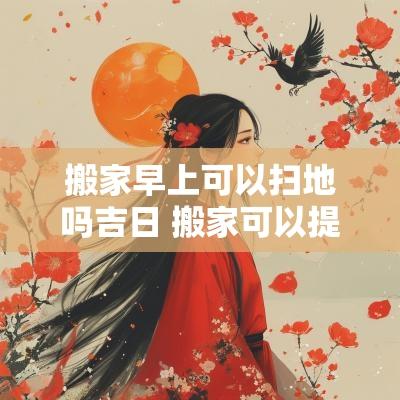 搬家早上可以扫地吗吉日 搬家可以提前打扫卫生吗