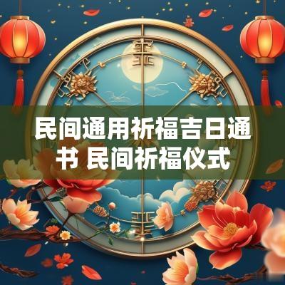 民间通用祈福吉日通书 民间祈福仪式