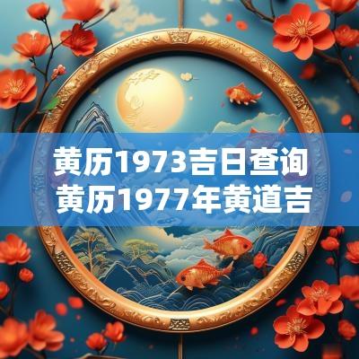 黄历1973吉日查询 黄历1977年黄道吉日查询