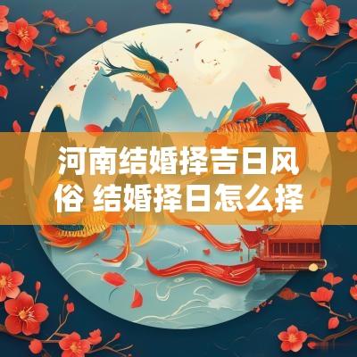 河南结婚择吉日风俗 结婚择日怎么择吉