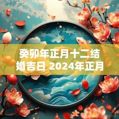 癸卯年正月十二结婚吉日 2025年正月十二适合结婚吗