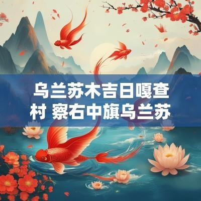 乌兰苏木吉日嘎查村 察右中旗乌兰苏木乌兰嘎查