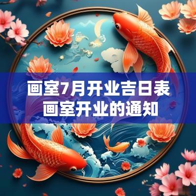 画室7月开业吉日表 画室开业的通知
