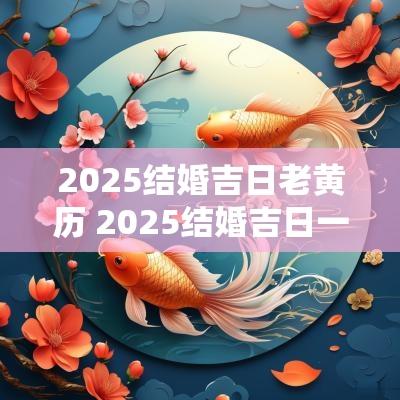 2025结婚吉日老黄历 2025结婚吉日一览表