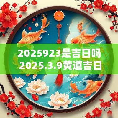 2025923是吉日吗 2025.3.9黄道吉日