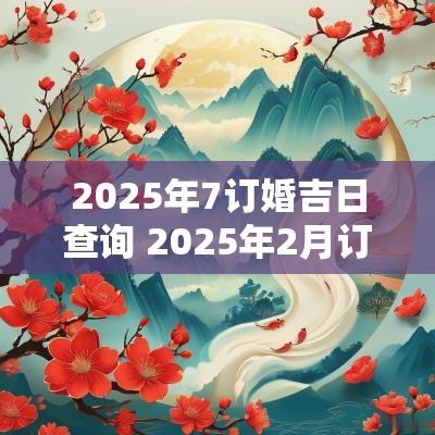 2025年7订婚吉日查询 2025年2月订婚吉日查询