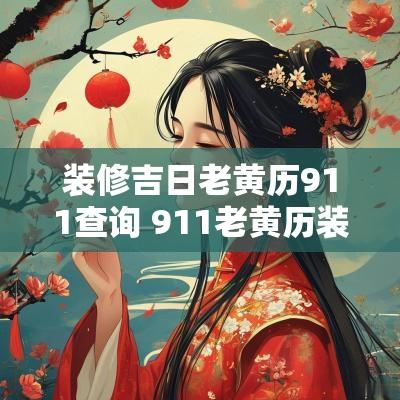 装修吉日老黄历911查询 911老黄历装修吉日