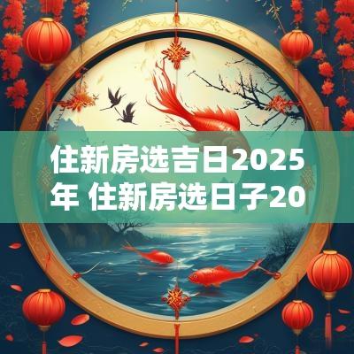 住新房选吉日2025年 住新房选日子2025