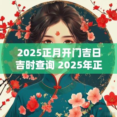 2025正月开门吉日吉时查询 2025年正月开业吉日吉时