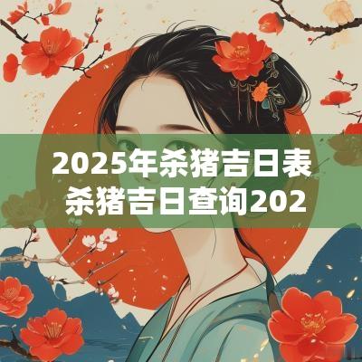 2025年杀猪吉日表 杀猪吉日查询2025年一月