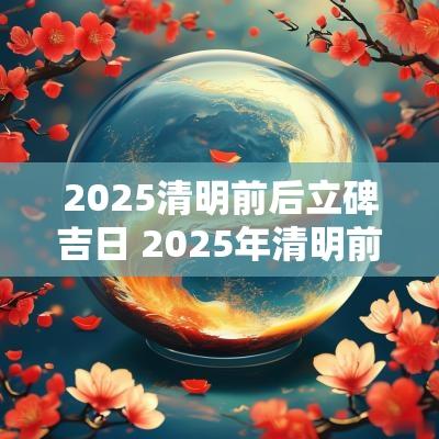 2025清明前后立碑吉日 2025年清明前后可以立碑