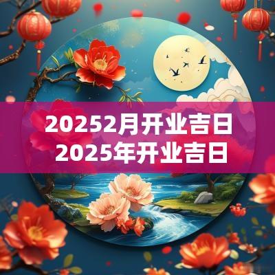 20252月开业吉日 2025年开业吉日