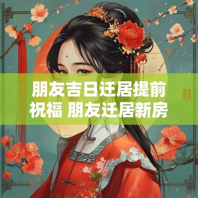 朋友吉日迁居提前祝福 朋友迁居新房祝福语短语