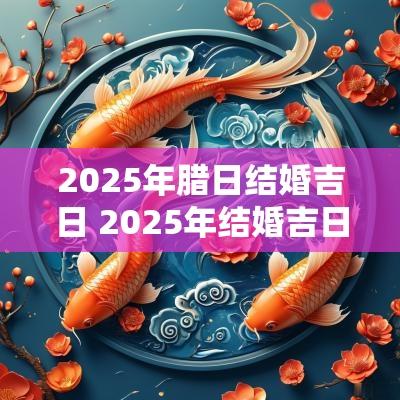 2025年腊日结婚吉日 2025年结婚吉日一览表