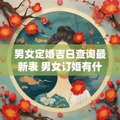 男女定婚吉日查询最新表 男女订婚有什么讲究
