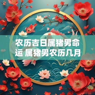农历吉日属猪男命运 属猪男农历几月出生最旺