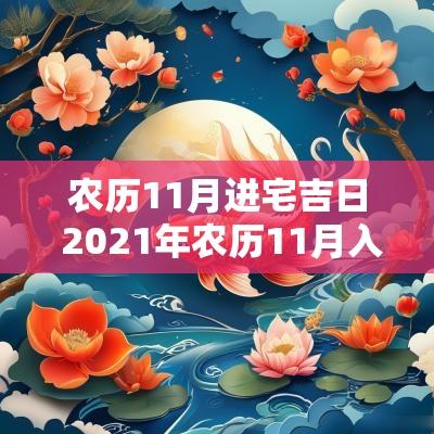 农历11月进宅吉日 2025年农历11月入宅最旺日子