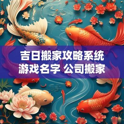 吉日搬家攻略系统游戏名字 公司搬家吉日选择 吉日搬家攻略系统游戏名字 公司搬家吉日选择