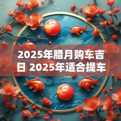 2025年腊月购车吉日 2025年适合提车吉日