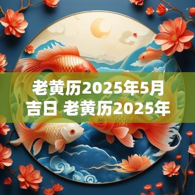 老黄历2025年5月吉日 老黄历2025年黄道吉日