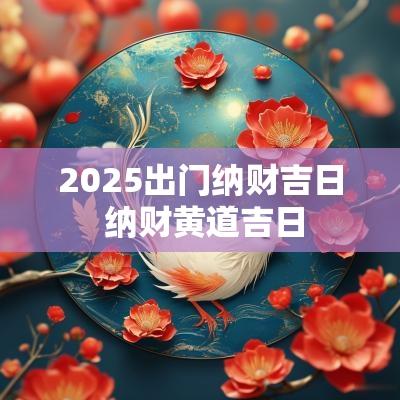 2025出门纳财吉日 纳财黄道吉日