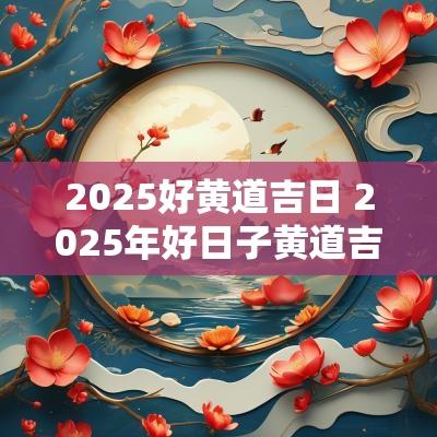 2025好黄道吉日 2025年好日子黄道吉日查询