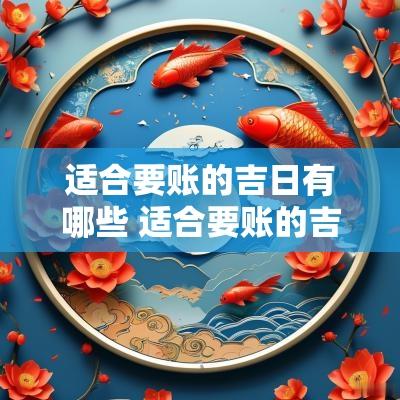 适合要账的吉日有哪些 适合要账的吉日