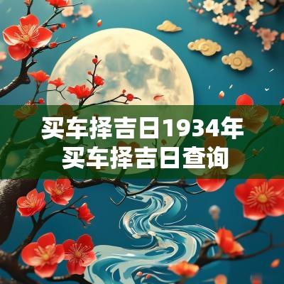 买车择吉日1934年 买车择吉日查询