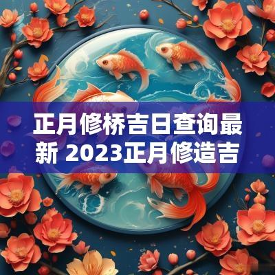 正月修桥吉日查询最新 2025正月修造吉日
