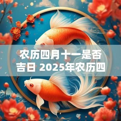 农历四月十一是否吉日 2025年农历四月十一是黄道吉日吗