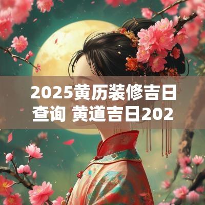 2025黄历装修吉日查询 黄道吉日2025年老黄历查询