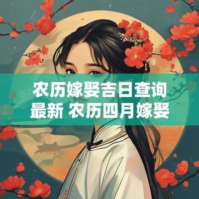 农历嫁娶吉日查询最新 农历四月嫁娶黄道吉日查询