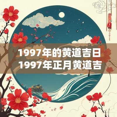 1997年的黄道吉日 1997年正月黄道吉日
