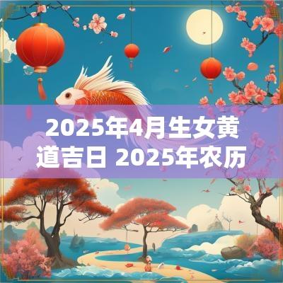 2025年4月生女黄道吉日 2025年农历4月黄道吉日一览表