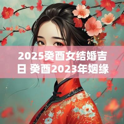 2025癸酉女结婚吉日 癸酉2025年姻缘