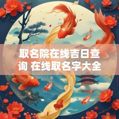 取名院在线吉日查询 在线取名字大全免费查询