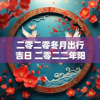 二零二零冬月出行吉日 二零二二年阳历十月出行好日子