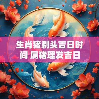 生肖猪剃头吉日时间 属猪理发吉日