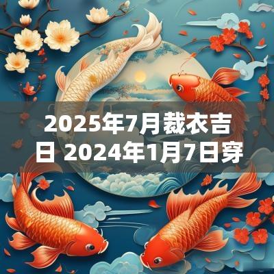 2025年7月裁衣吉日 2025年1月7日穿衣最旺颜色