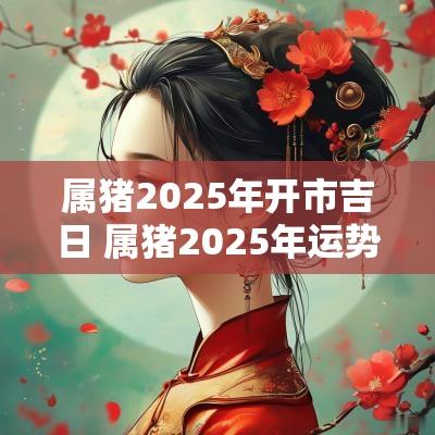 属猪2025年开市吉日 属猪2025年运势及运程及每月运势