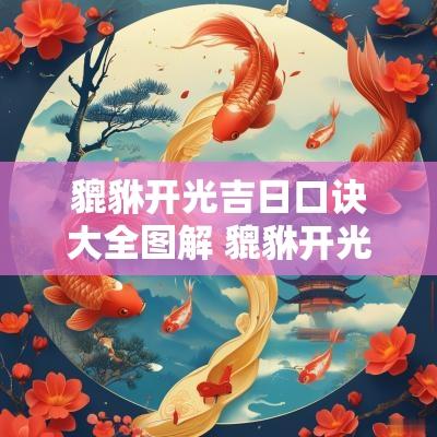 貔貅开光吉日口诀大全图解 貔貅开光吉日怎么选