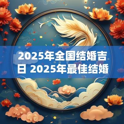 2025年全国结婚吉日 2025年最佳结婚吉日