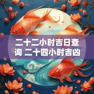 二十二小时吉日查询 二十四小时吉凶表