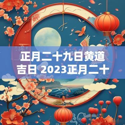 正月二十九日黄道吉日 2025正月二十九是黄道吉日吗
