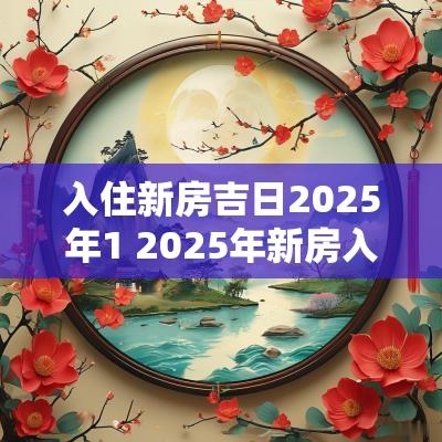 入住新房吉日2025年1 2025年新房入住吉日