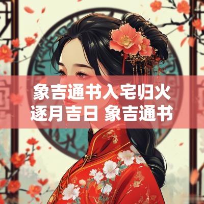 象吉通书入宅归火逐月吉日 象吉通书安葬择日
