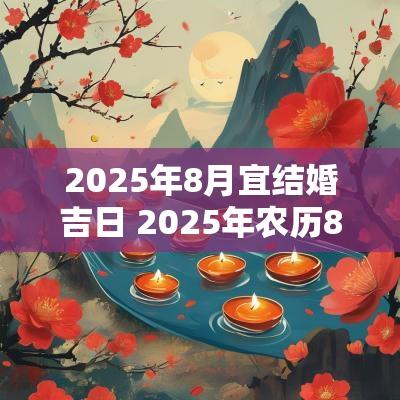 2025年8月宜结婚吉日 2025年农历8月结婚黄道吉日