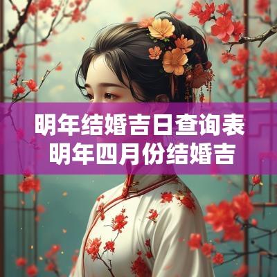 明年结婚吉日查询表 明年四月份结婚吉日查询表