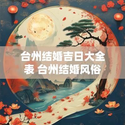 台州结婚吉日大全表 台州结婚风俗